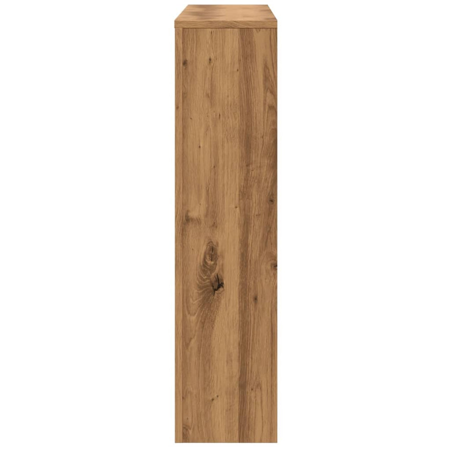 Radiatorombouw 175x20x82 cm bewerkt hout artisanaal eikenkleur