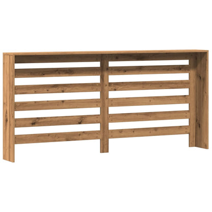Radiatorombouw 175x20x82 cm bewerkt hout artisanaal eikenkleur