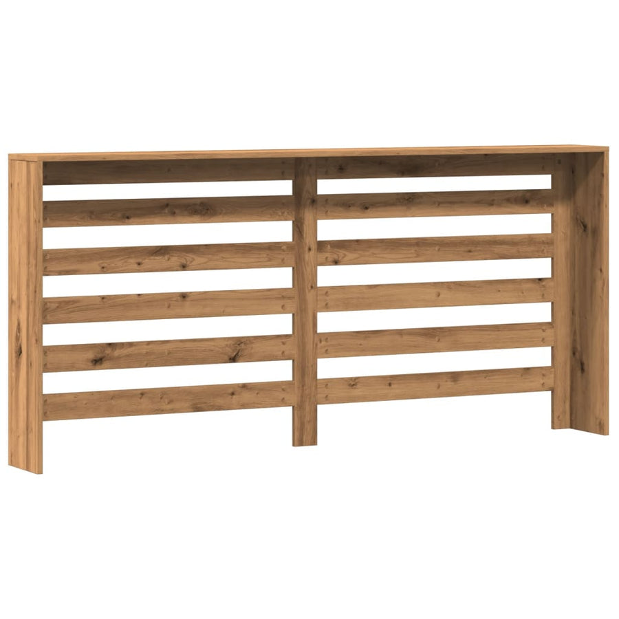 Radiatorombouw 175x20x82 cm bewerkt hout artisanaal eikenkleur