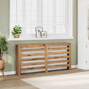 Radiatorombouw 175x20x82 cm bewerkt hout eikenkleur
