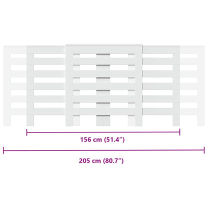 Radiatorombouw 205x21,5x83,5 cm bewerkt hout wit