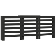 Radiatorombouw 205x21,5x83,5 cm bewerkt hout zwart