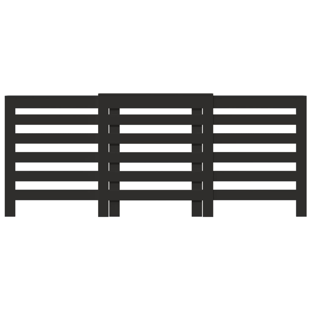 Radiatorombouw 205x21,5x83,5 cm bewerkt hout zwart