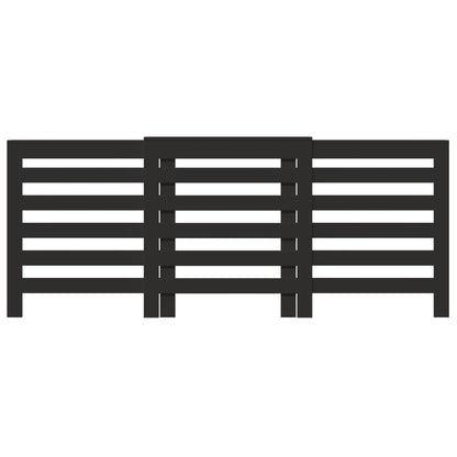 Radiatorombouw 205x21,5x83,5 cm bewerkt hout zwart