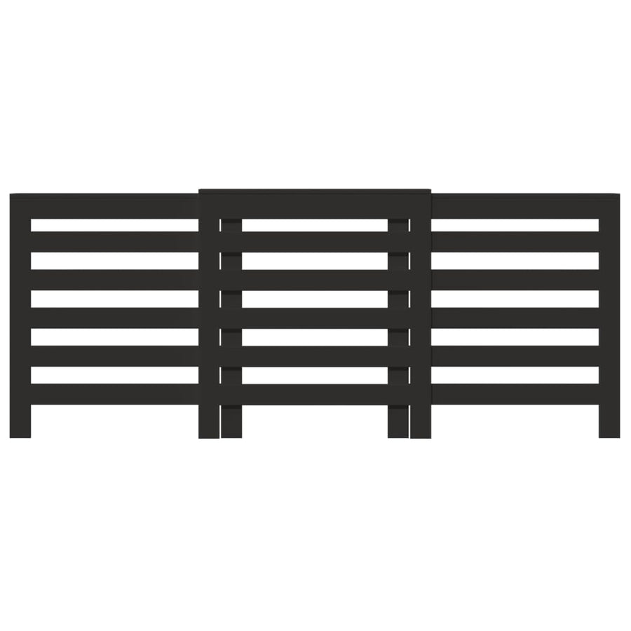 Radiatorombouw 205x21,5x83,5 cm bewerkt hout zwart
