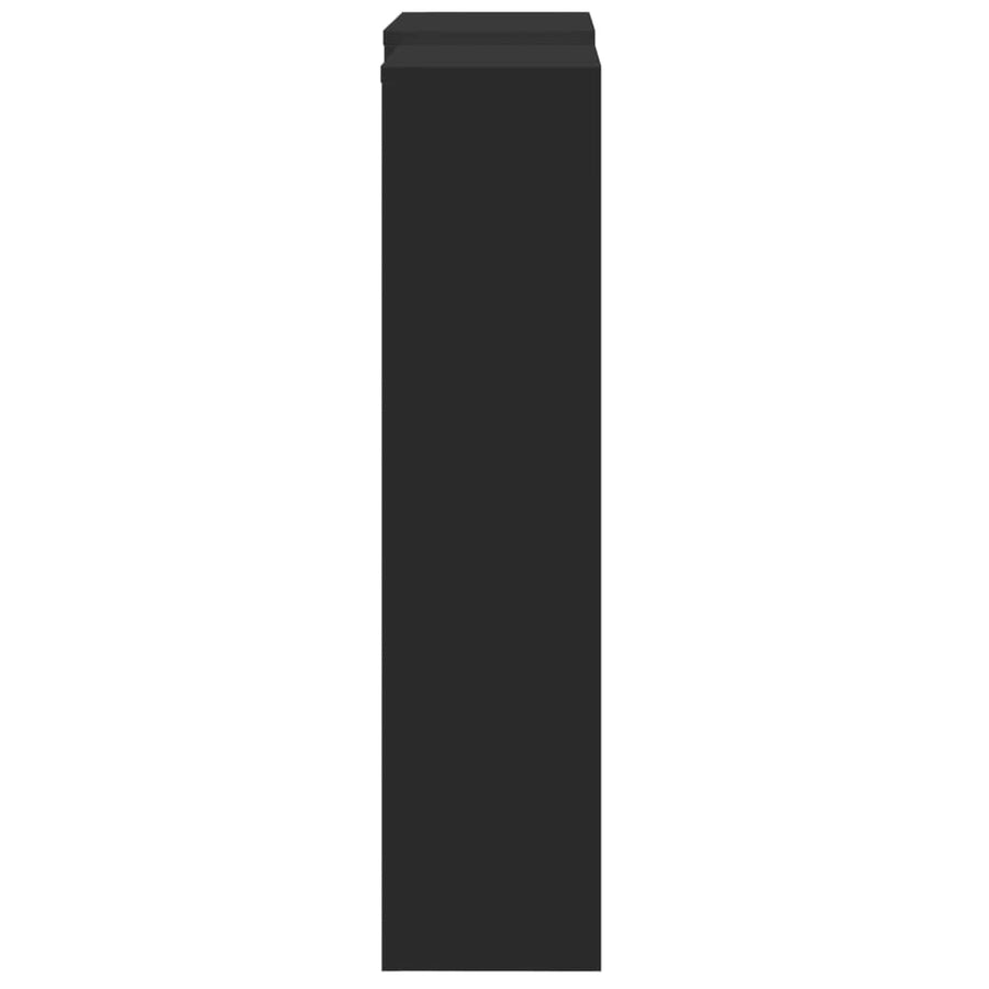 Radiatorombouw 205x21,5x83,5 cm bewerkt hout zwart