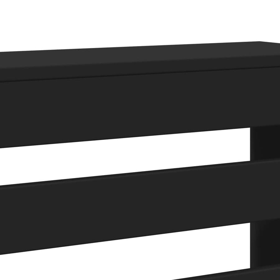 Radiatorombouw 205x21,5x83,5 cm bewerkt hout zwart