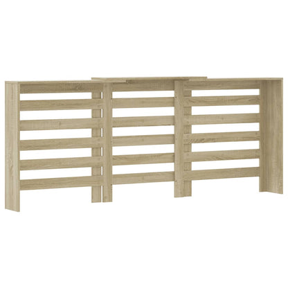 Radiatorombouw 205x21,5x83,5 cm bewerkt hout sonoma eikenkleur