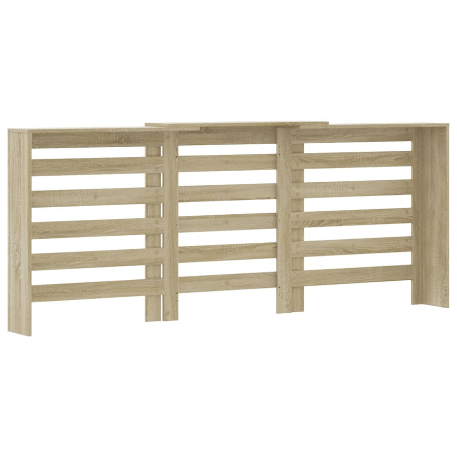 Radiatorombouw 205x21,5x83,5 cm bewerkt hout sonoma eikenkleur