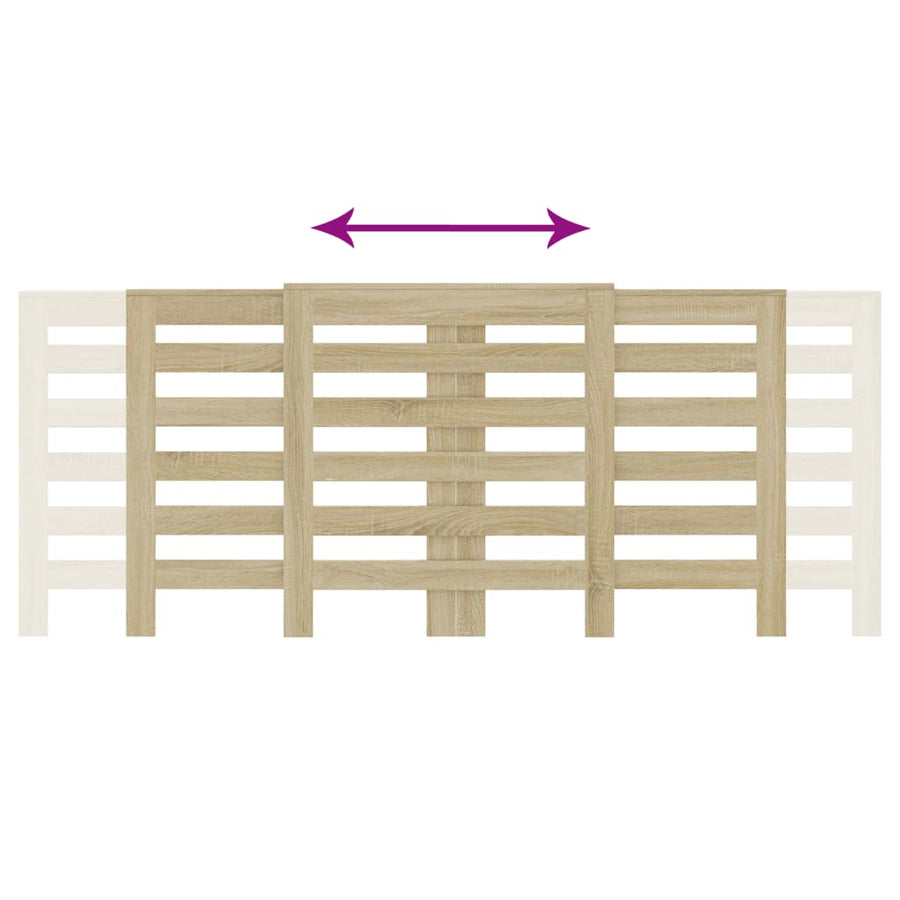Radiatorombouw 205x21,5x83,5 cm bewerkt hout sonoma eikenkleur