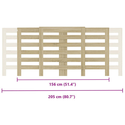 Radiatorombouw 205x21,5x83,5 cm bewerkt hout sonoma eikenkleur