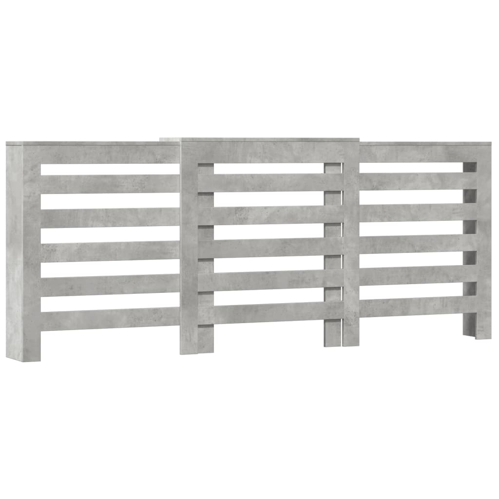 Radiatorombouw 205x21,5x83,5 cm bewerkt hout betongrijs