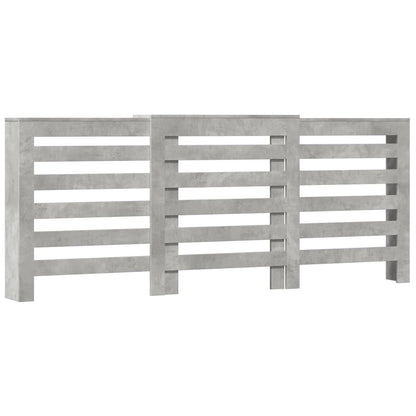 Radiatorombouw 205x21,5x83,5 cm bewerkt hout betongrijs