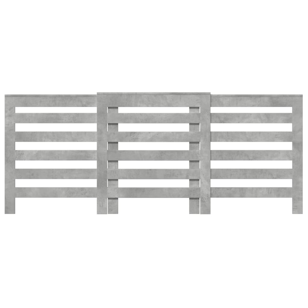 Radiatorombouw 205x21,5x83,5 cm bewerkt hout betongrijs