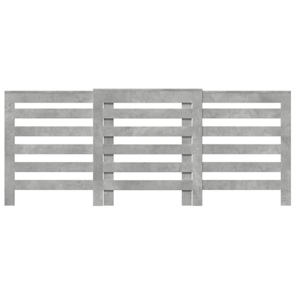 Radiatorombouw 205x21,5x83,5 cm bewerkt hout betongrijs