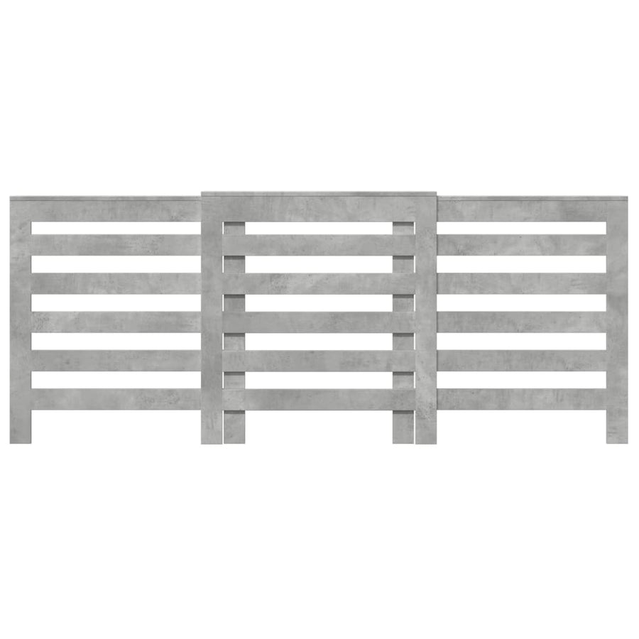 Radiatorombouw 205x21,5x83,5 cm bewerkt hout betongrijs