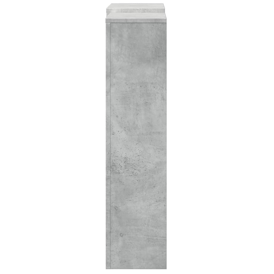 Radiatorombouw 205x21,5x83,5 cm bewerkt hout betongrijs