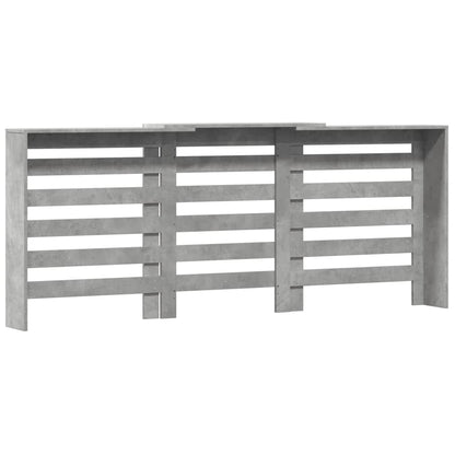 Radiatorombouw 205x21,5x83,5 cm bewerkt hout betongrijs