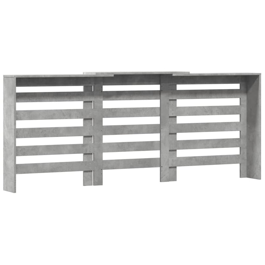 Radiatorombouw 205x21,5x83,5 cm bewerkt hout betongrijs