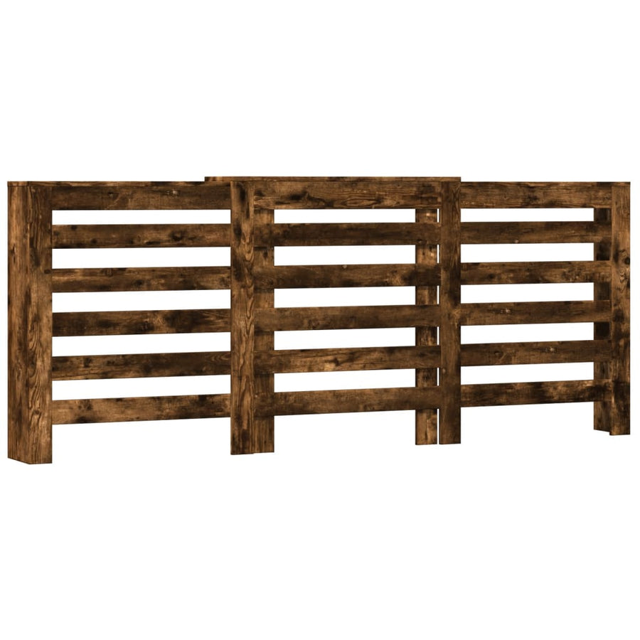 Radiatorombouw 205x21,5x83,5 cm bewerkt hout gerookt eikenkleur