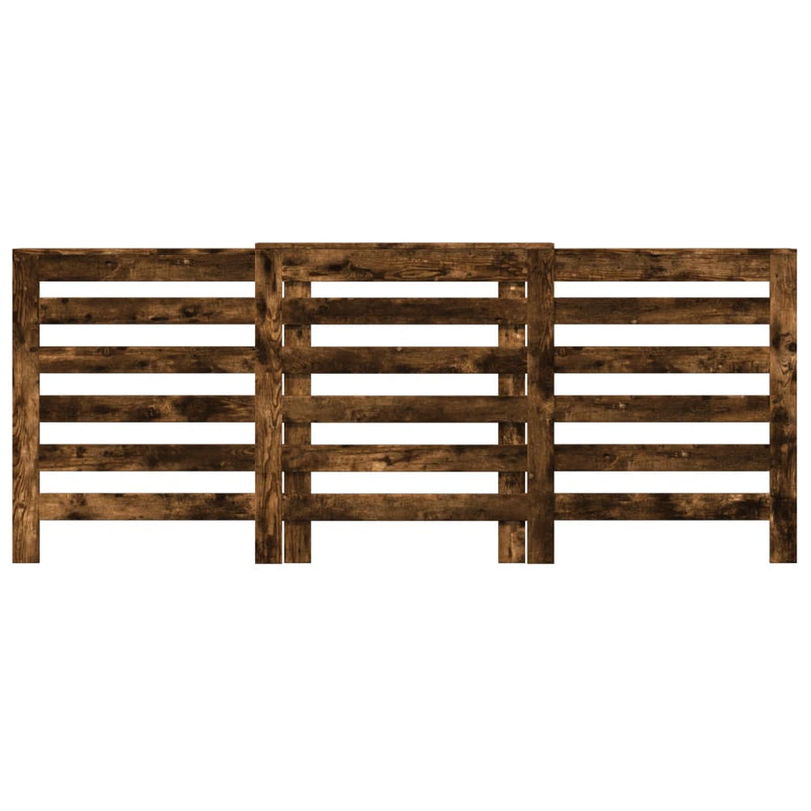 Radiatorombouw 205x21,5x83,5 cm bewerkt hout gerookt eikenkleur