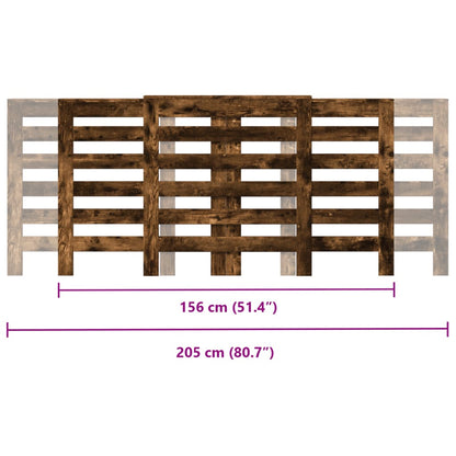 Radiatorombouw 205x21,5x83,5 cm bewerkt hout gerookt eikenkleur