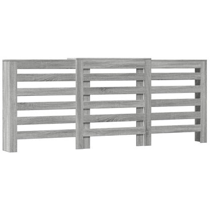 Radiatorombouw 205x21,5x83,5 cm bewerkt hout grijs sonoma eiken