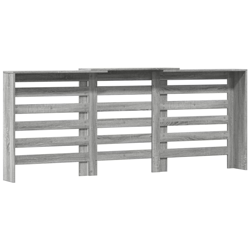 Radiatorombouw 205x21,5x83,5 cm bewerkt hout grijs sonoma eiken