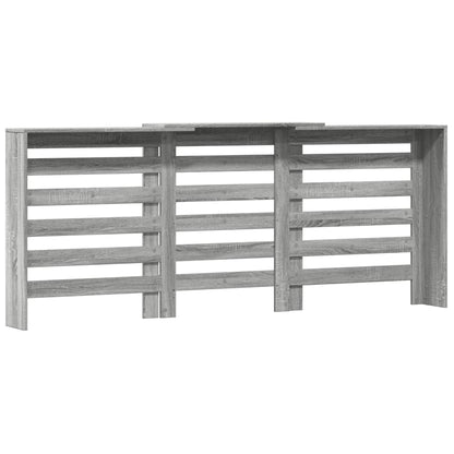 Radiatorombouw 205x21,5x83,5 cm bewerkt hout grijs sonoma eiken