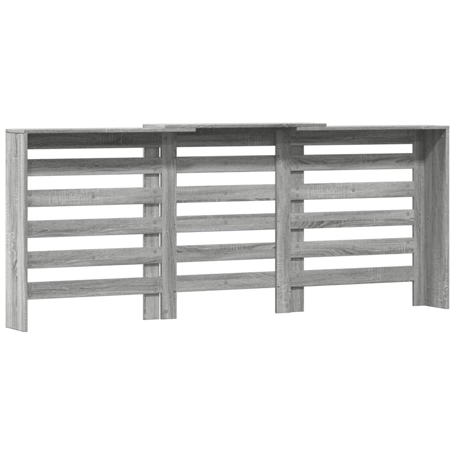 Radiatorombouw 205x21,5x83,5 cm bewerkt hout grijs sonoma eiken