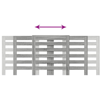 Radiatorombouw 205x21,5x83,5 cm bewerkt hout grijs sonoma eiken
