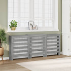 Radiatorombouw 205x21,5x83,5 cm bewerkt hout grijs