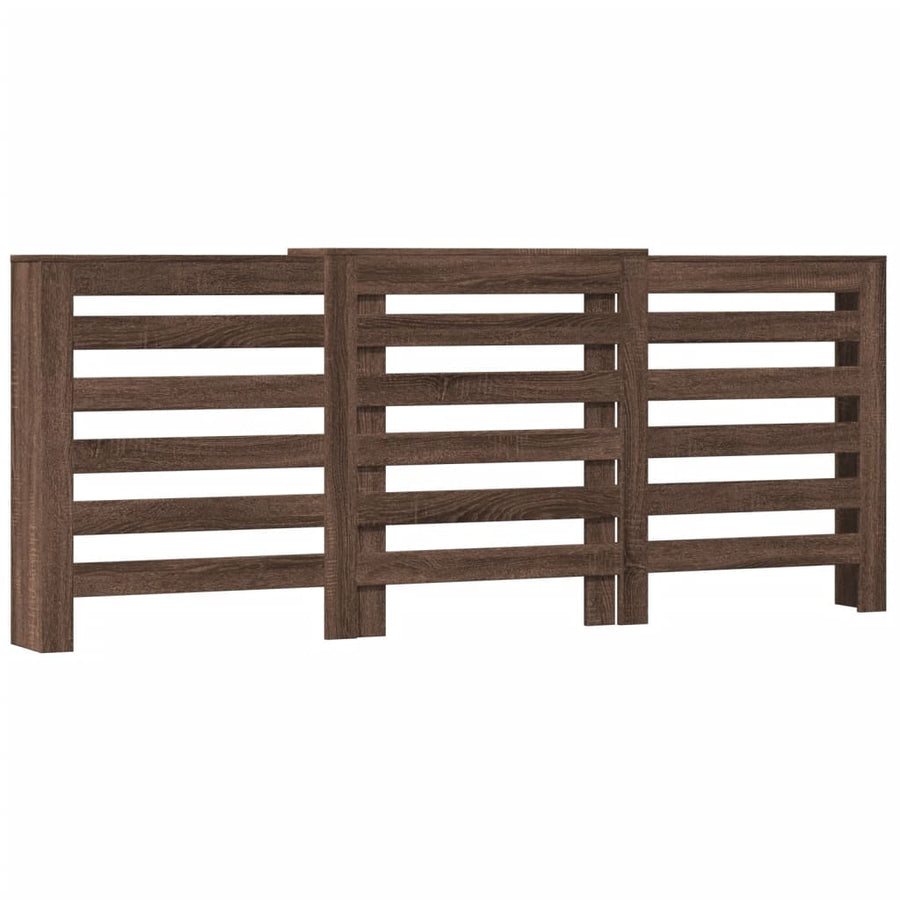 Radiatorombouw 205x21,5x83,5 cm bewerkt hout bruin eikenkleurig