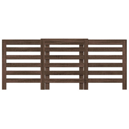 Radiatorombouw 205x21,5x83,5 cm bewerkt hout bruin eikenkleurig