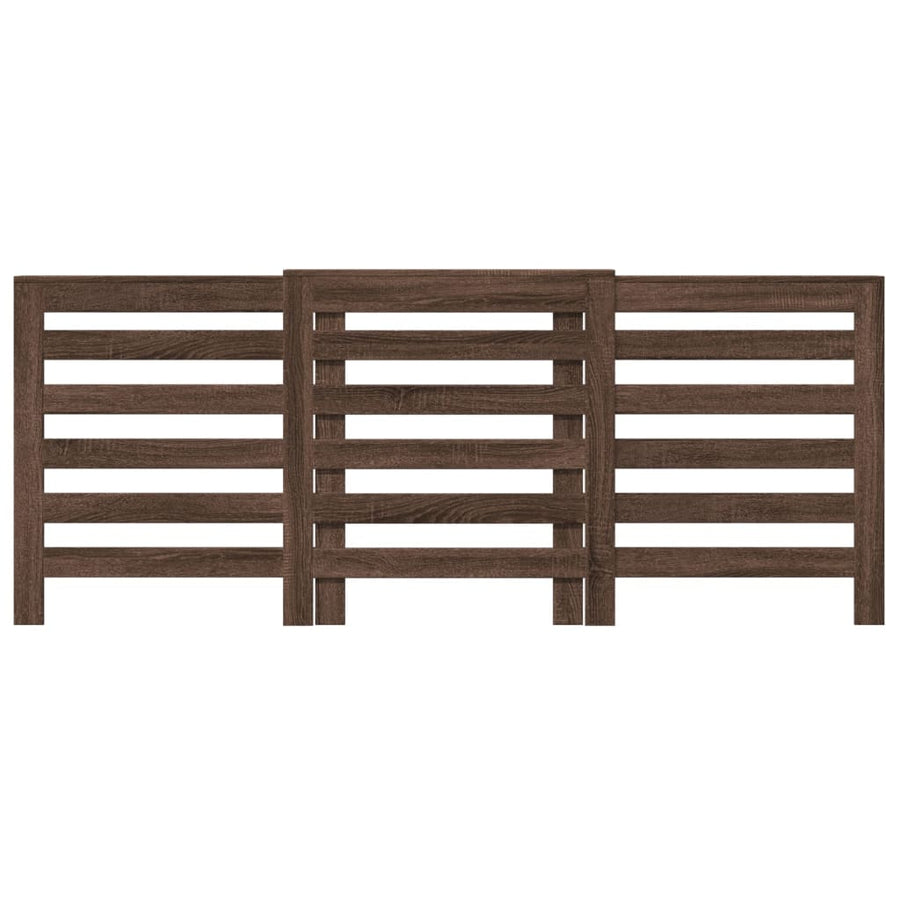 Radiatorombouw 205x21,5x83,5 cm bewerkt hout bruin eikenkleurig