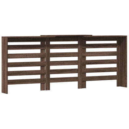 Radiatorombouw 205x21,5x83,5 cm bewerkt hout bruin eikenkleurig