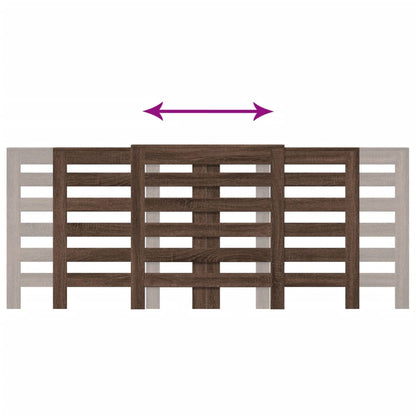 Radiatorombouw 205x21,5x83,5 cm bewerkt hout bruin eikenkleurig