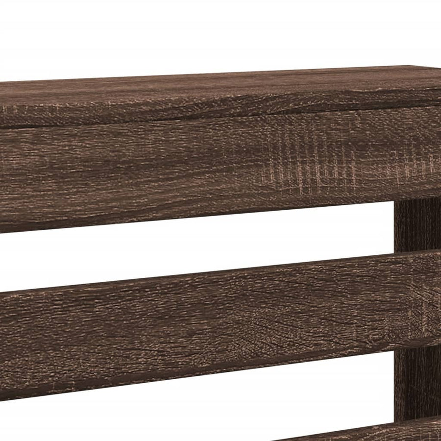 Radiatorombouw 205x21,5x83,5 cm bewerkt hout bruin eikenkleurig