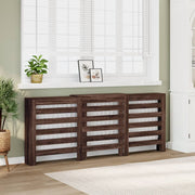 Radiatorombouw 205x21,5x83,5 cm bewerkt hout bruin