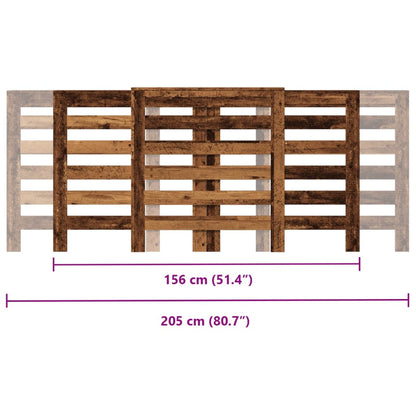 Radiatorombouw 205x21,5x83,5 cm bewerkt hout oud hout