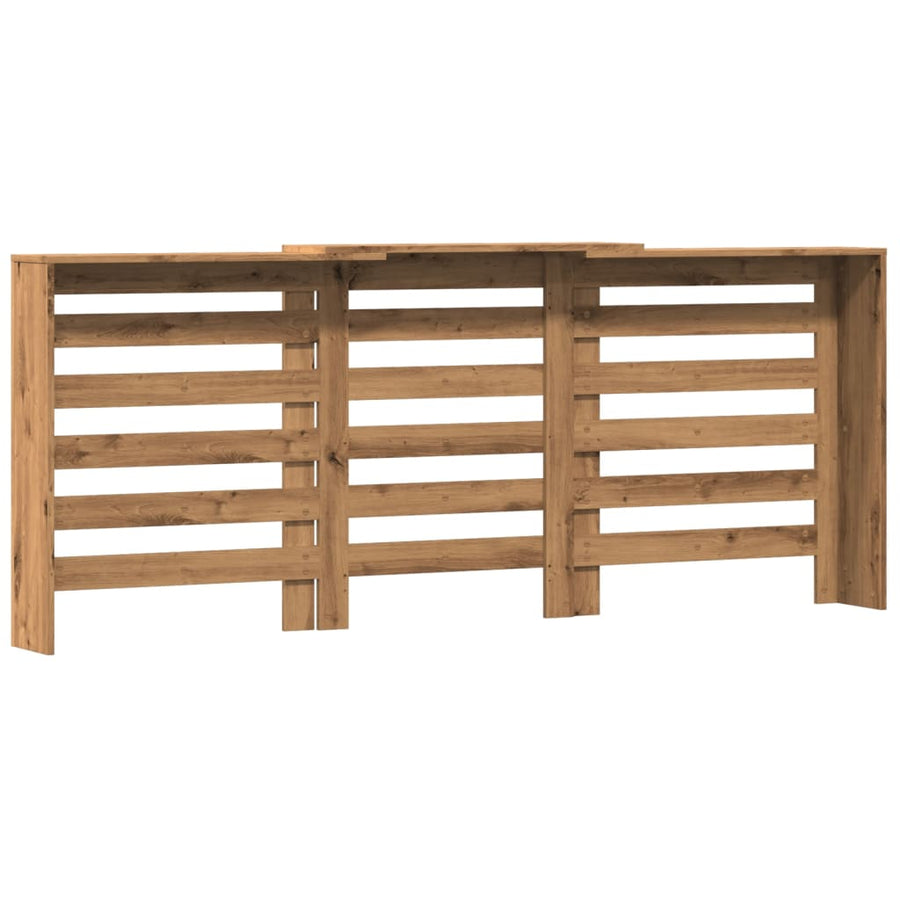 Radiatorombouw 205X21,5X83,5 Cm Bewerkt Hout Artisanaal Eiken 205 x 21.5 x 83.5 cm Horizontale latten