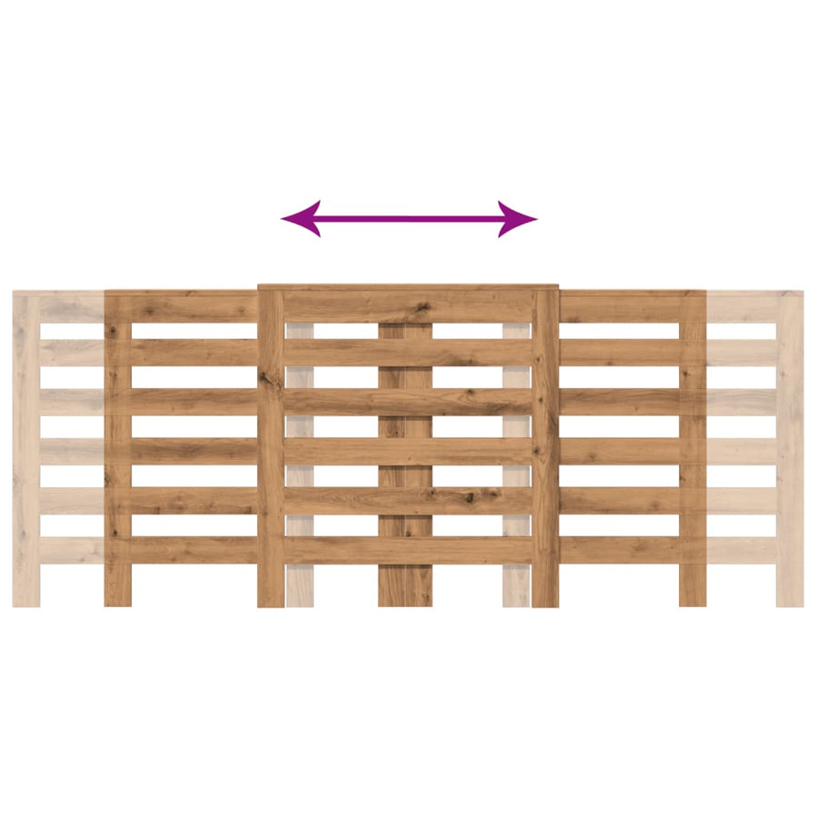 Radiatorombouw 205X21,5X83,5 Cm Bewerkt Hout Artisanaal Eiken 205 x 21.5 x 83.5 cm Horizontale latten