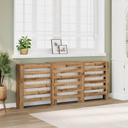 Radiatorombouw 205X21,5X83,5 Cm Bewerkt Hout Artisanaal Eiken 205 x 21.5 x 83.5 cm Horizontale latten