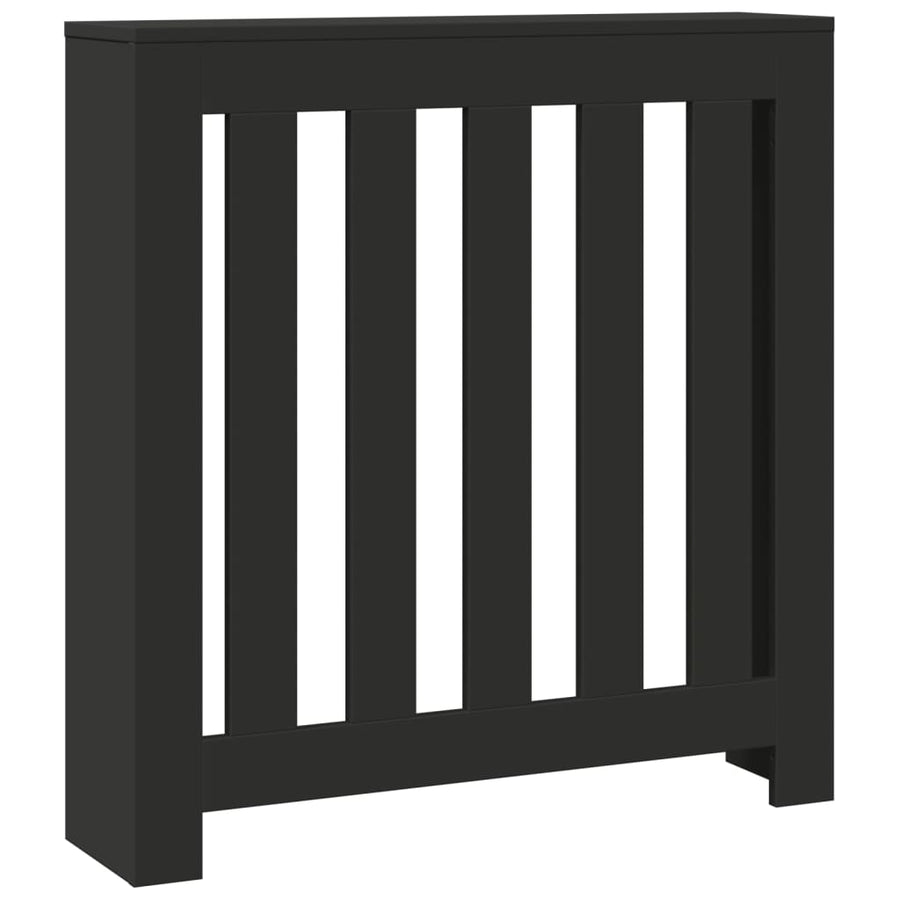 Radiatorombouw 78x20x82 cm bewerkt hout zwart