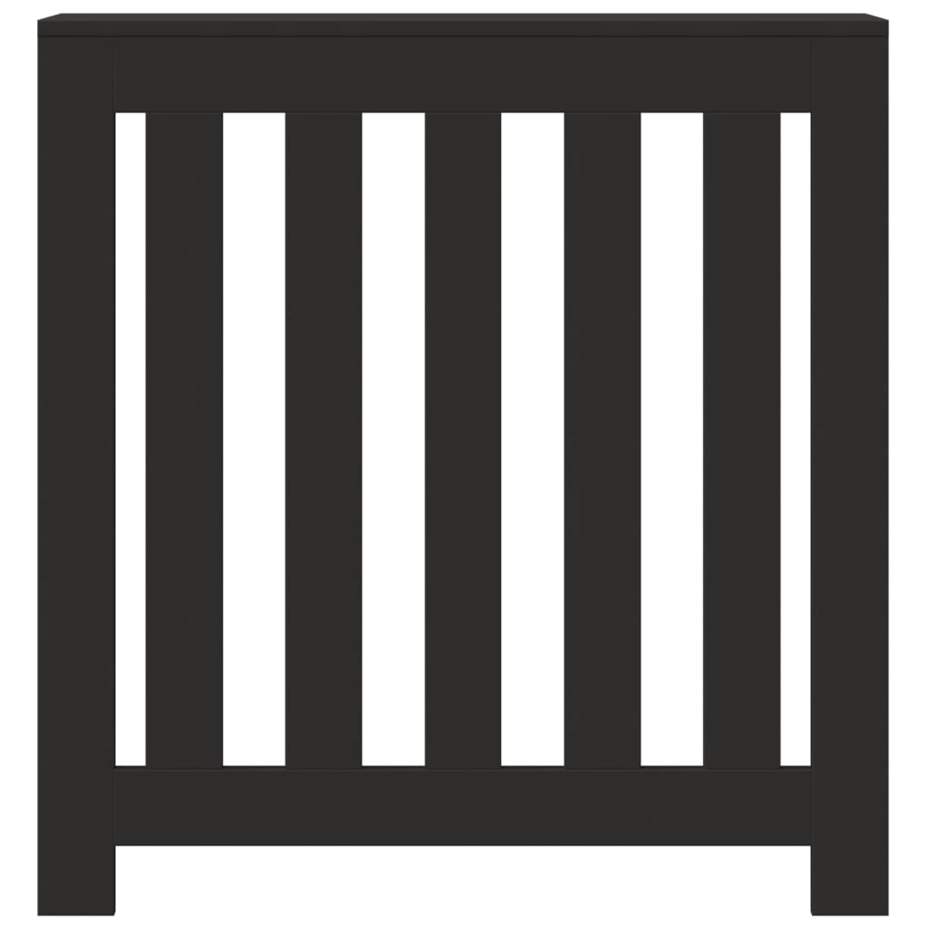 Radiatorombouw 78x20x82 cm bewerkt hout zwart