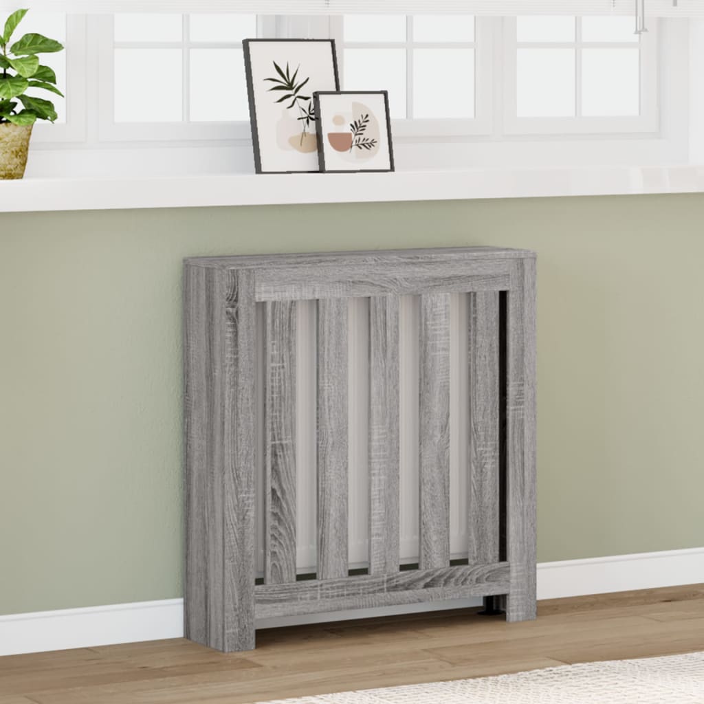 Radiatorombouw 78x20x82 cm bewerkt hout grijs sonoma eikenkleur