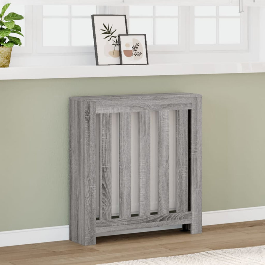 Radiatorombouw 78x20x82 cm bewerkt hout grijs sonoma eikenkleur