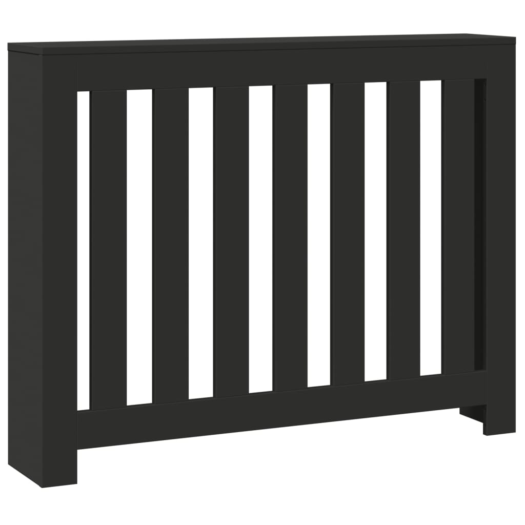 Radiatorombouw 104x20x82 cm bewerkt hout zwart