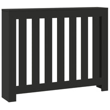 Radiatorombouw 104x20x82 cm bewerkt hout zwart