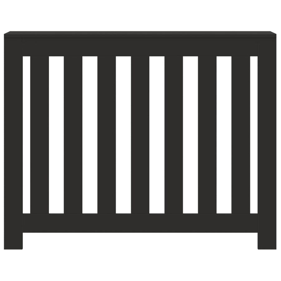 Radiatorombouw 104x20x82 cm bewerkt hout zwart